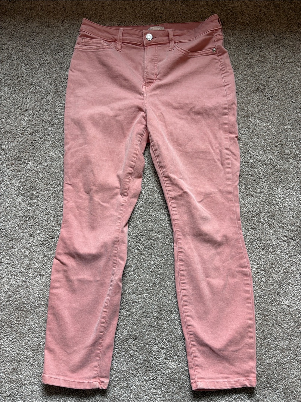 LC Lauren Conrad Women’s Pink High Rise Skinny Jeans - Stretch Twill